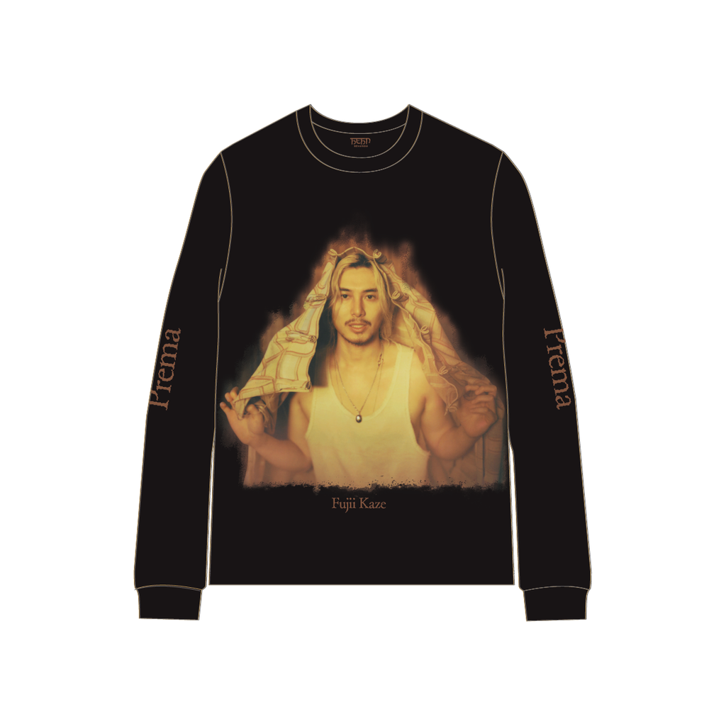 Black Prema Long Sleeve T-Shirt S 藤井風 Long Sleeve T-Shirt (Black Prema) – Fujii Kaze Official Store